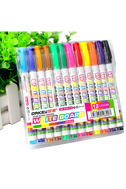 Choice مجموعة من 12 لونًا من أقلام السبورة البيضاء، طباشير سائل قابل للمسح، ز...