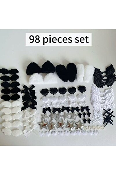 Choice مجموعة إكسسوارات أجنحة قطيفة سوداء 98 عالية الجمال من مدونة ويند، مجمو...