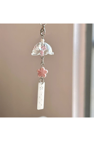Choice style 5 Transparent Keychain Wind Chime Pendant Keyring Mobile Phone L...