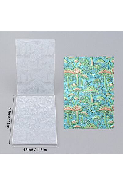 Choice AT0250 Magical mushroom pattern background 3D Embossing Folder for Car...