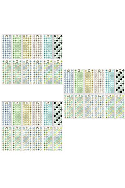 Choice 36 ورقة ملصقات حروف وأرقام ملونة لطيفة، يمكنك لصقها بنفسك لتزيين دفتر ...