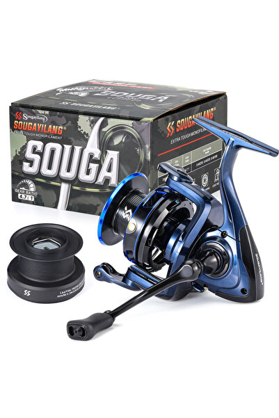 Choice بكرة صيد سمك الكارب من سلسلة 7000 الزرقاء من سوغاييلانغ، بكرة معدنية ب...