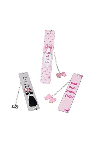 Choice 3 قطع من فواصل الكتب اللطيفة على شكل فيونكة وردية، هدية مثالية لسيدات ...