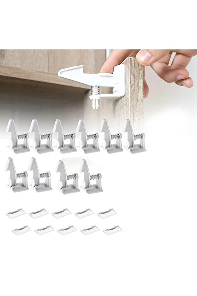 Choice 10 قطع أقفال خزانة الأطفال غير المرئية وقفل الأدراج لحماية أمان الطفل ...