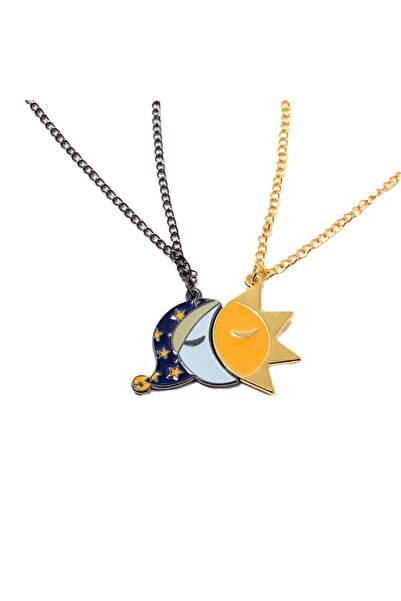 Miniso necklace Sun & Moon Friendship Necklace Enamel Fnaf Jewelry -FNAF Cost...