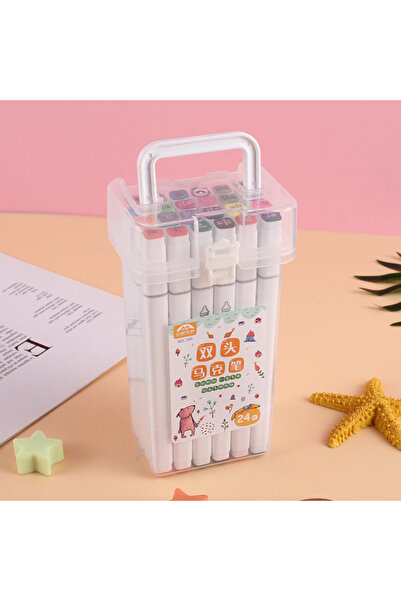 Choice 24 colors 12/24/36/48 color Double-headed Small Marker Pen Art Station...