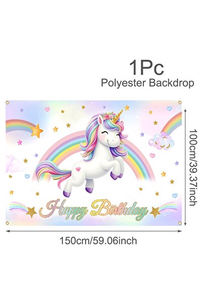 Choice خلفية زينة عيد ميلاد يونيكورن متوهجة 514 لحفلة عيد ميلاد البنات، نجوم ...