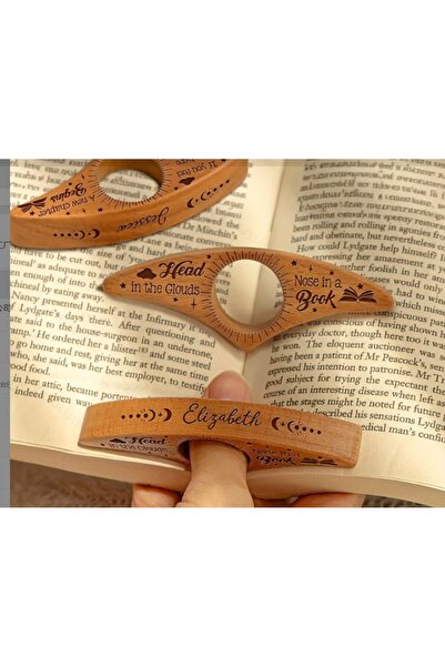 Choice C 1pcs Solid Wood Thumb Book Support Book Page Holder Reading Finger R...