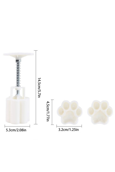 Choice onesize Mini Cute Cat Paw Shape Moon Cake Mold,Including 1 Mold And 2 ...