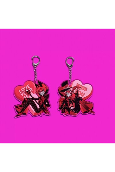 Choice3 4-2pcs Couple's Best Friend Characters Creative Acrylic Keychains Haz...