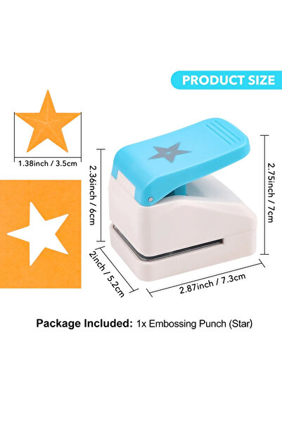 Choice 1x Star Punch 3D Star/Postage Stamp Embossing Punch Create 3D Paper Pu...