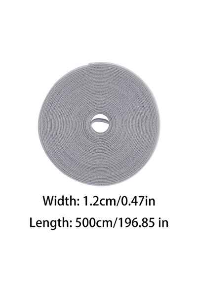 Choice GRAY 5M Cable Manager Data Cable Storage Artifact Velcro Reusable Cabl...