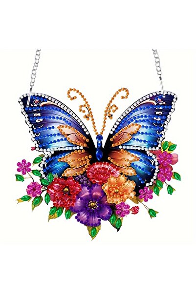 Choice WHITE 1 set of butterfly pattern decorative pendant diamond painting, ...