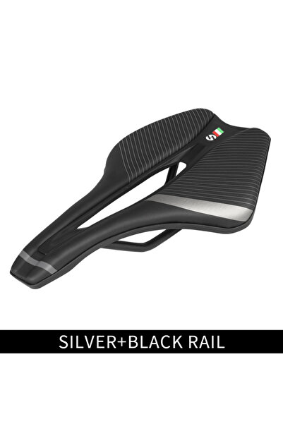 Choice سرج دراجة جبلية فضي من TOSEEK، مصنوع من مادة EVA، بقطر 7 مم وقضيب دائر...