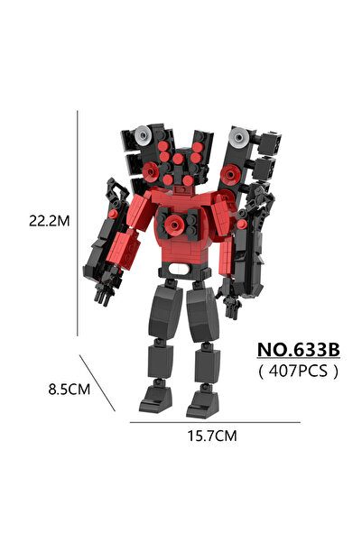 Choice NO.633B 407pcs/set New Skibidi Toilet Updated Speaker Man Building Blo...