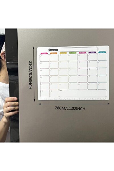 Choice تقويم مغناطيسي أبيض قابل للمسح الجاف، مخطط شهري، لوحة بيضاء، لوحة تسجي...