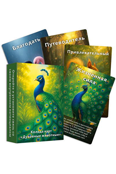 Choice مجموعة بطاقات أوراكل D750 الروسية للحيوانات الروحية، للقراءة الشخصية و...