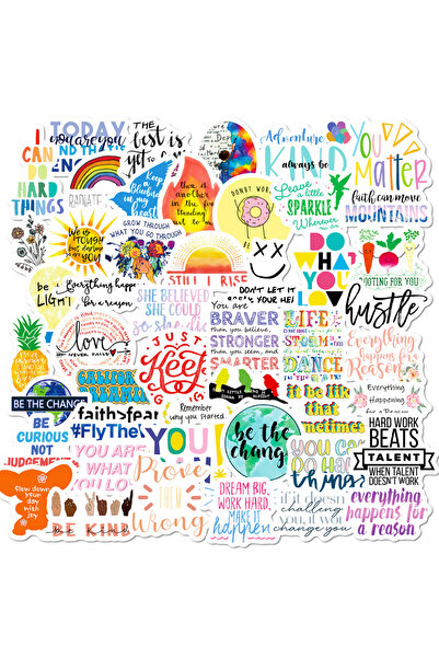 Choice ٥٠ قطعة من ملصقات الاقتباسات الملهمة - ملصقات تحفيزية ملونة للأمتعة وا...