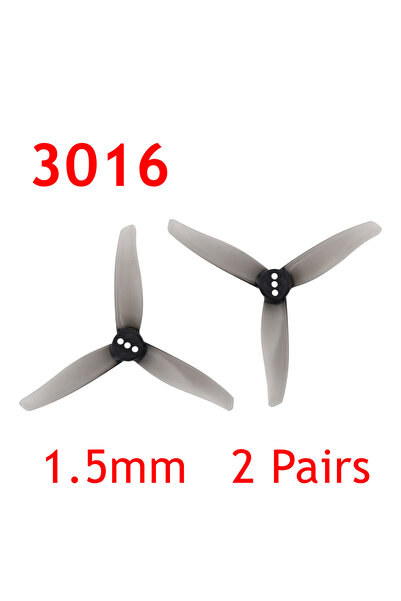 Choice3 زوجان من مراوح رمادية 1.5 مم (4 قطع) / زوجان من مراوح Gemfan 3016 ثلا...