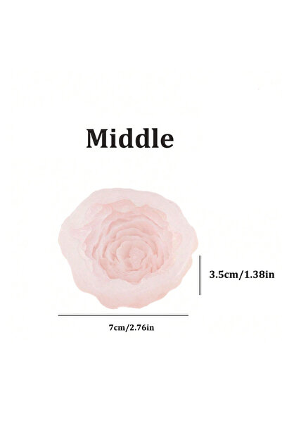 Choice1 M 6.5-9CM Peony Flower Candle Silicone Mold 3D Flower Soap Plaster Cr...