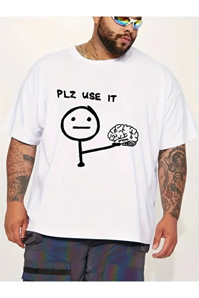 ship master Unisex Μπλουζάκι Oversize με στάμπα Minimal Intelligence – Στυλ Δ...