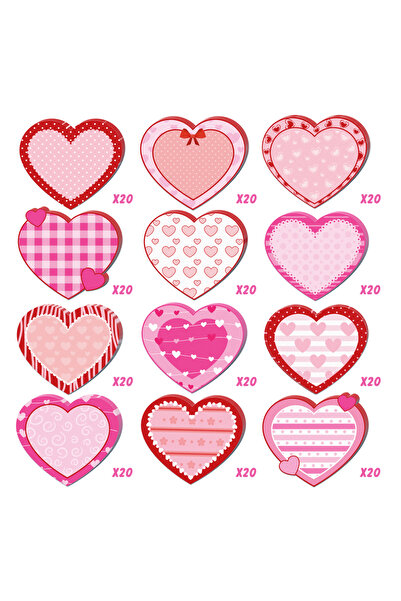Choice UB029-12pcs Valentine's Day Love Pattern Sticky Notes Notepad For Offi...