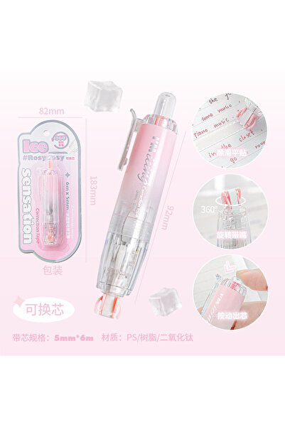Choice XZB- Pink Press Type Kawaii Correction Tape Replaceable Refills White ...