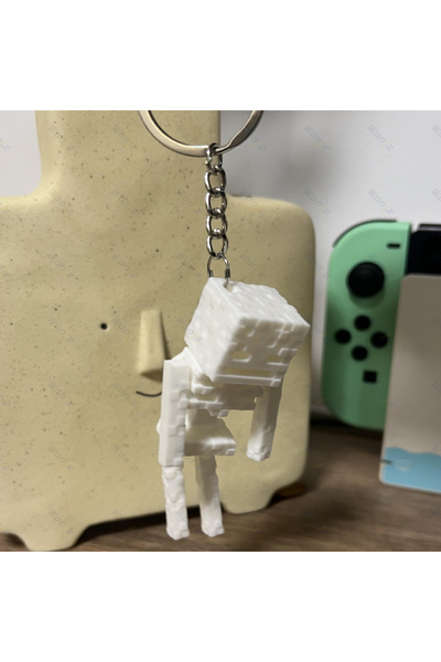 Choice WHITE Novelty Skull Keychain - 3D Printed Durable Plastic, White/Black...