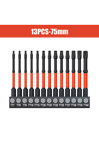Choice 75mm 13pcs Impact Hex Head Allen Wrench Drill Bit Set ，H1.5-H8 Hex-Sha...