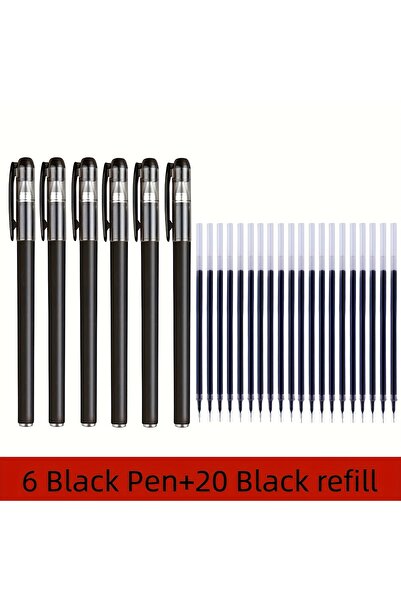 Choice black Black 26pcs Gel Pen Set - 0.5mm Fine Point, Assorted Colors (Bla...