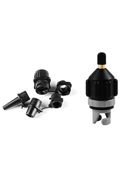 Choice طقم محول صمام هواء متعدد الوظائف لألواح التجديف (SUP) باللون الأسود، م...