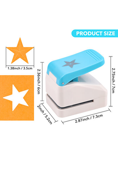Choice Star 3D Postage Stamp and Star Embossing Punch,Punches Score Tools for...