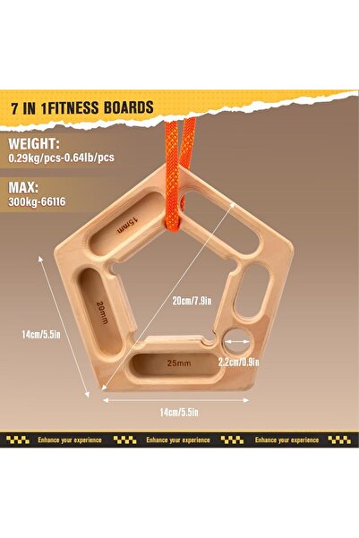 Choice 1pcs Indoor Rock Climbing Hangboard Finger Strength Training Pull Up G...