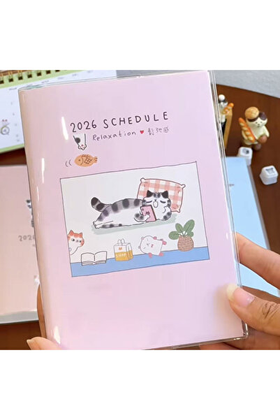 Choice A 2026 New Kawaii Cat Planner B6 Notebook Diy Handbooks High Beauty St...