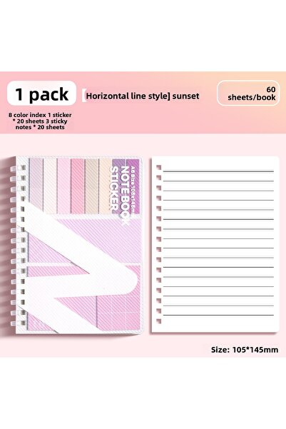 Choice دفتر ملاحظات أحمر لطيف بحجم A6، قطعة واحدة، مزود بحلقة ناعمة وإبزيم لا...