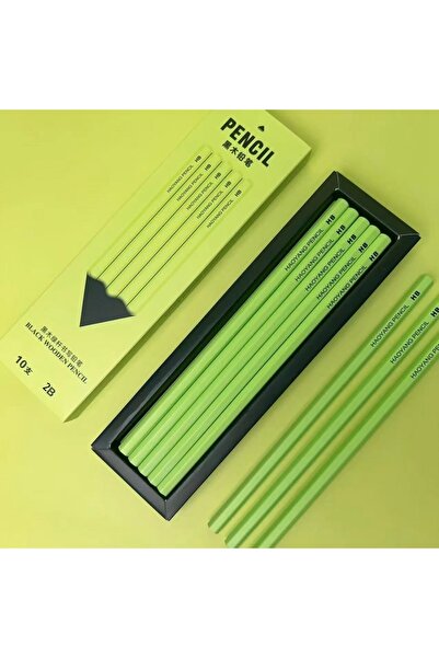 Choice 10 Pcs-2B 10/20Pcs Green Pole Wooden Pencils Black 2B/HB Standard Penc...