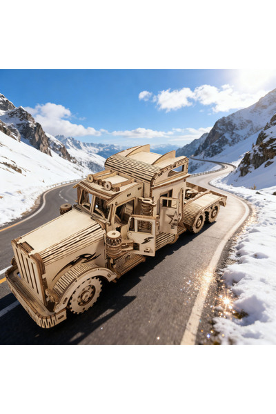 Choice أحجية خشبية ثلاثية الأبعاد بيضاء اللون لشاحنة نصف مقطورة، نموذج تجميع ...