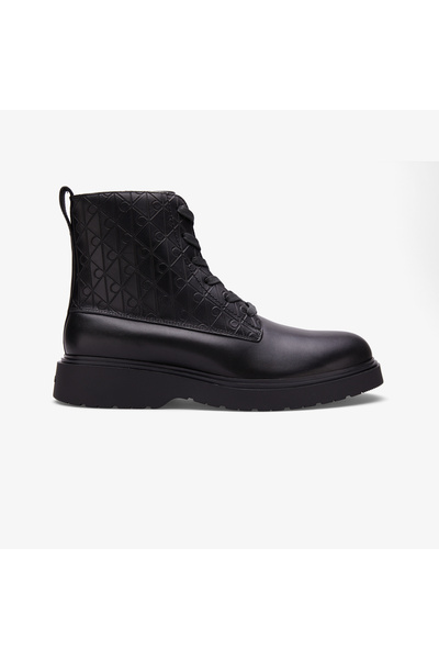 Calvin Klein Combat Essential Lace Up Zip Erkek Siyah Bot