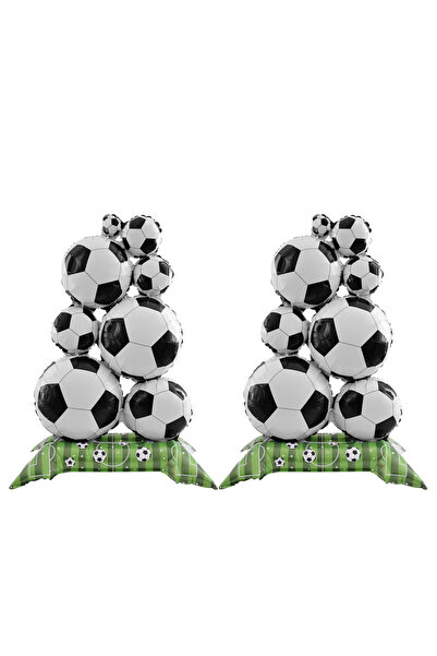 Choice Other 2 Pieces 2-Pack of Medium-Sized Standing Football-Shaped Aluminu...