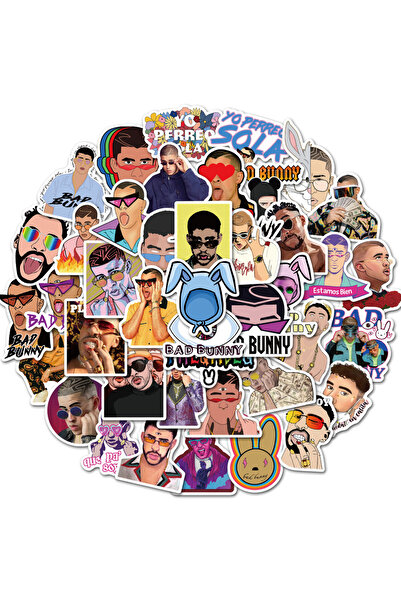 Choice 50pcs 50PCS Bad Bunny Sticker Graffiti Gift Decals Toy DIY Suitcase Ph...