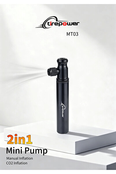 Choice مضخة يدوية صغيرة للدراجات MT03، تعمل بغاز ثاني أكسيد الكربون، ثنائية ا...
