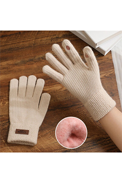 Choice Beige Fashion Winter Warm Gloves Women Korean Touch Screen Gloves Fing...