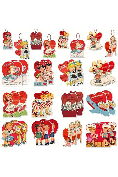 Choice red 24Pcs Vintage Valentine's Day Ornaments Valentine's Tree Ornaments...