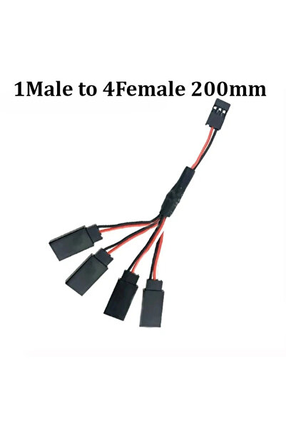 Choice 1Male to 4Female Servo Extension Cable 200mm Futaba 3 Pin JR Plug Spli...
