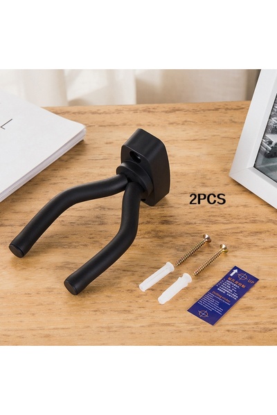 Choice 2Pcs 2-Pack Black Guitar Wall Mount, Space-Saving Double Guitar Stand,...