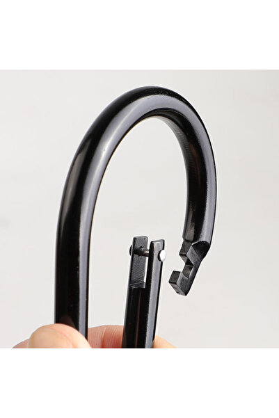 Choice Black Aluminum Alloy Carabiner Hooks Gourd Shape Non-locking Design La...