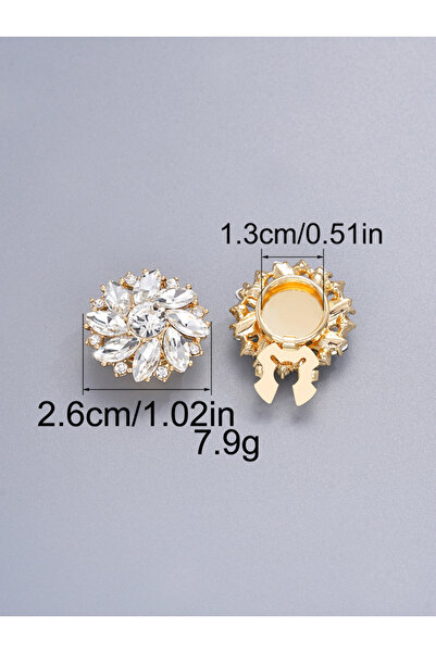 Choice1 2.6cm-2pcs 1 2/10pcs Rhinestone Cufflinks Luxury Button Cover Shirt B...