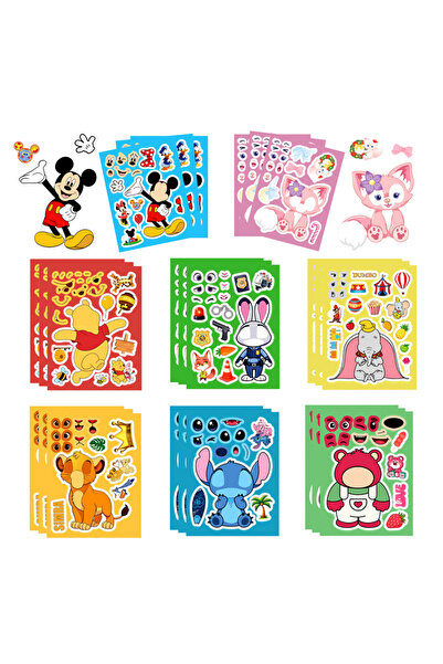 Choice 16 ورقة من ملصقات أحجية ديزني الكرتونية زوتوبيا ميكي ماوس، ملصقات مضحك...
