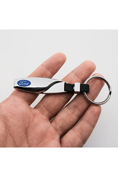 Choice سلسلة مفاتيح سيارة معدنية ثلاثية الأبعاد من فورد، قطعة واحدة، حامل مفا...