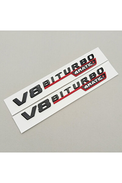 Choice قطعتان أسود وأحمر، قطعتان شعار جانبي ثلاثي الأبعاد من مادة ABS لمحرك V...